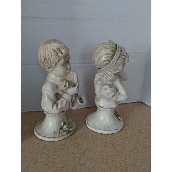 J Kendrick Universal Statuary Corp Chicago Bust Statue Saxophone Boy Girl 1971 - Picture 5 of 8